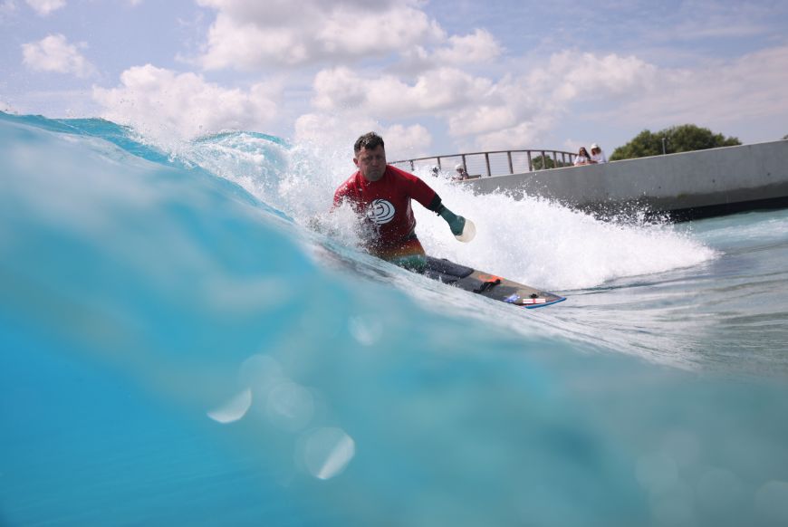 Adapted Surfing at The Wave